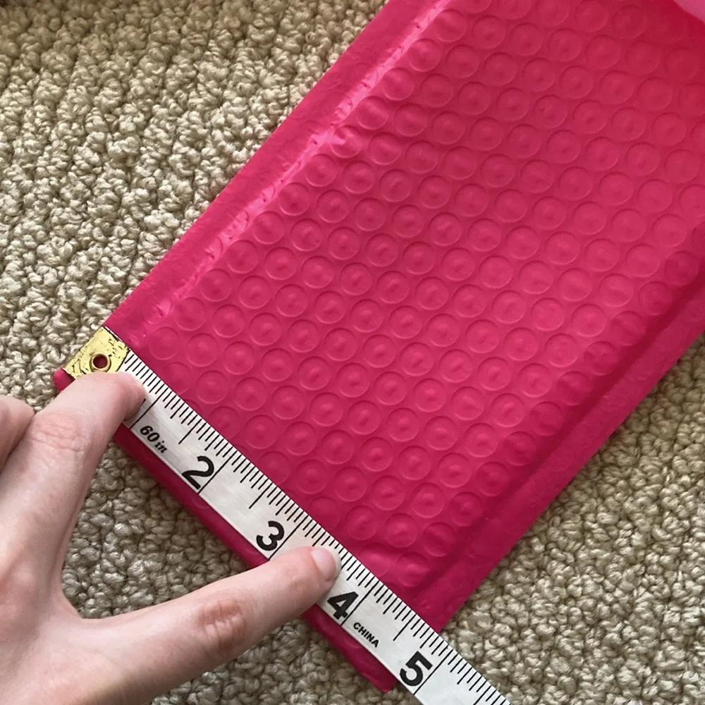 10 Pack Bubble Mailers Hot Pink 7.25” by 4.75” Self Seal Poly Bag Tear Proof NEW